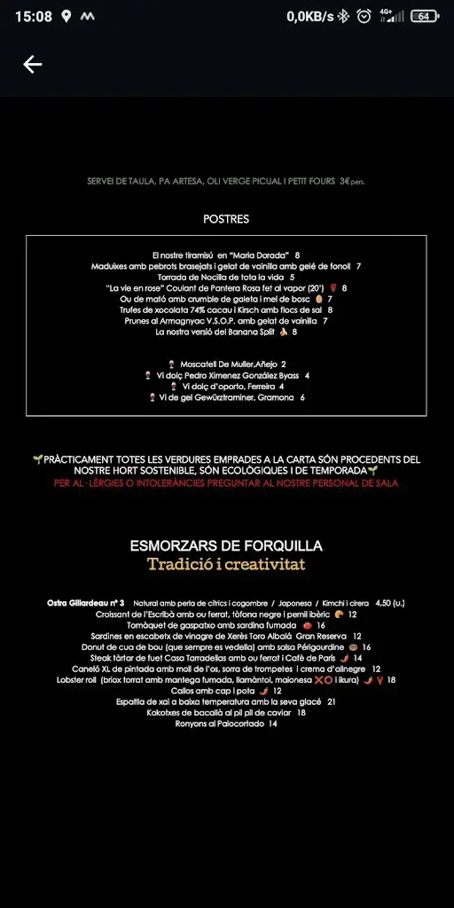 Menu_Baena Restaurant | 𝗿𝗲𝘀𝗲𝗿𝘃𝗮 Miércoles a Domingo 11:30h a 13h _Canovelles_immagine_4