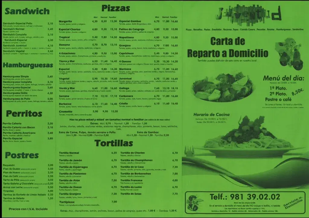 Menu_Pizzeria Juventud Narón_Narón_image_2