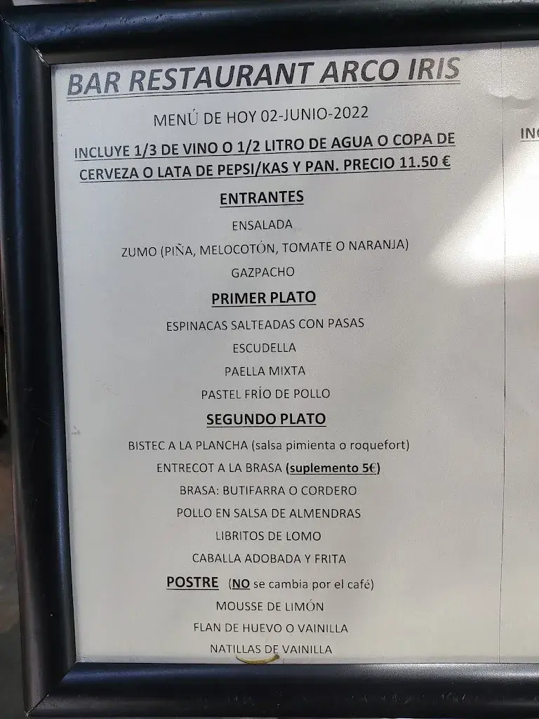 Menu_Restaurant Arco Iris_Canovelles_image_4