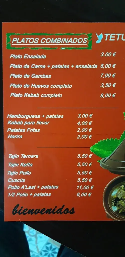 Menu_Restaurant snack Tetouan_Canovelles_image_2