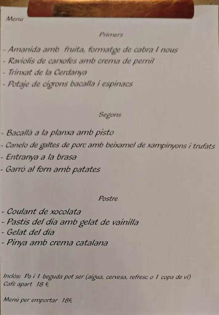 Menu_Restaurant Posta 36_Canovelles_image_1