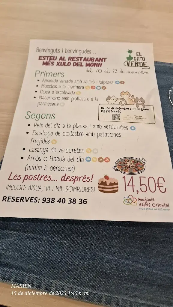 Menu_Restaurant El Gato Verde_Canovelles_immagine_4