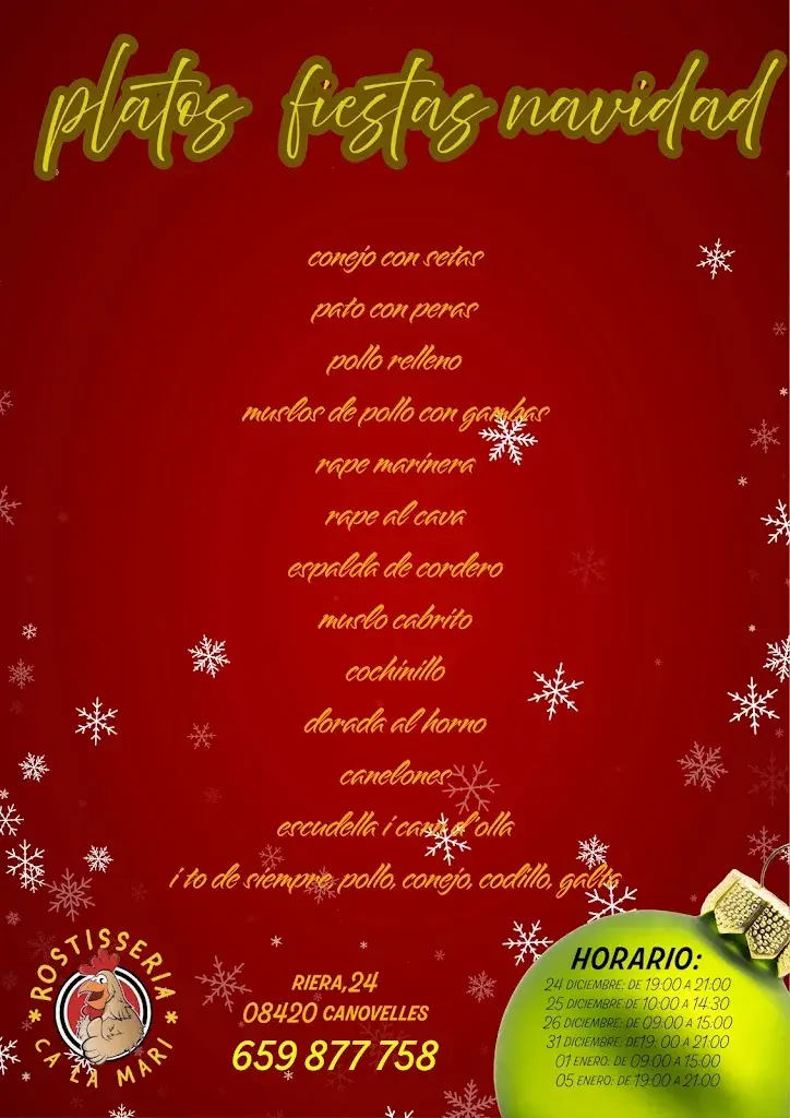 Menu_Rostisseria Ca La Mari_Canovelles_image_1