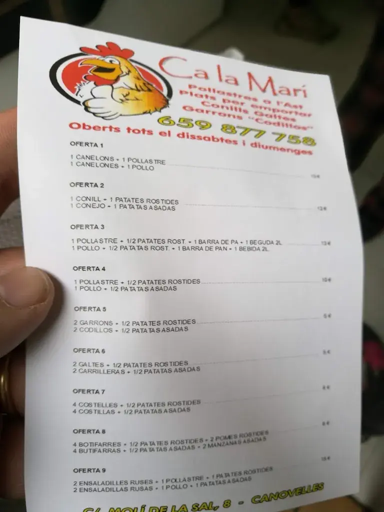 Menu_Rostisseria Ca La Mari_Canovelles_image_4