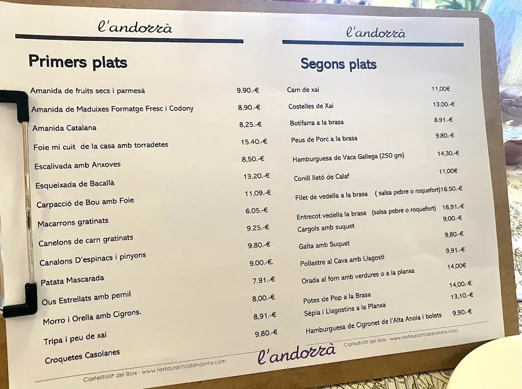 Menu_Ca l'Andorrà_Castellfollit del Boix_image_2