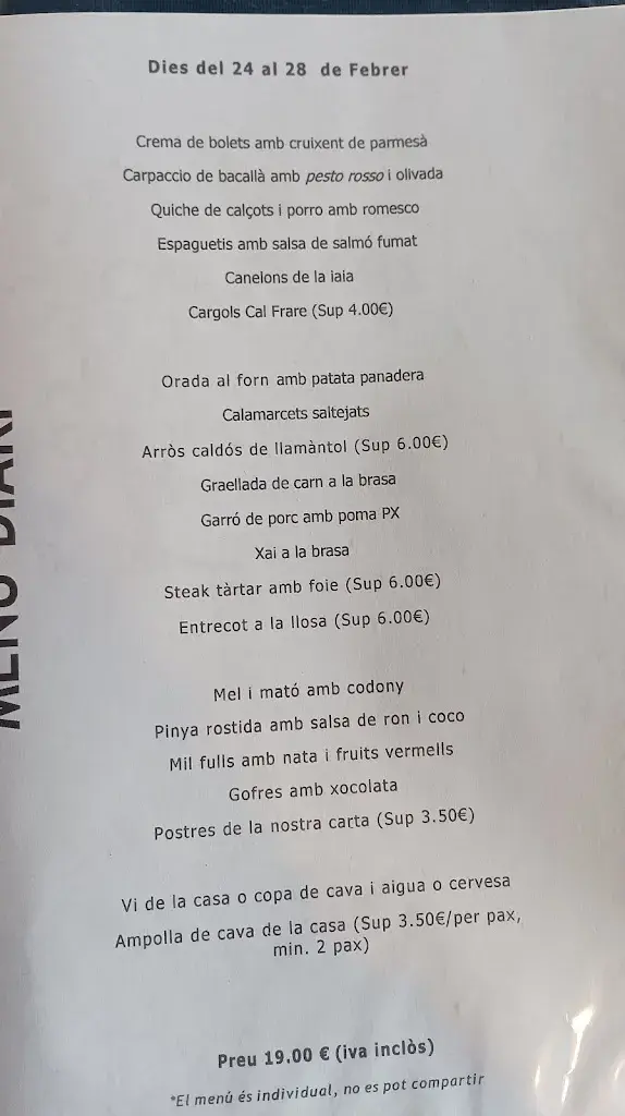 Menu_Restaurant Cal Frare de Maians_Castellfollit del Boix_image_3