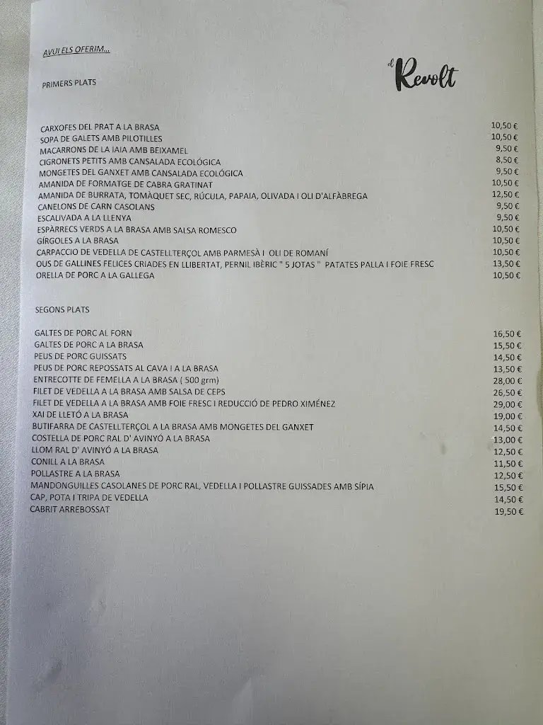 Menu_Restaurant El Revolt_Castellcir_image_1