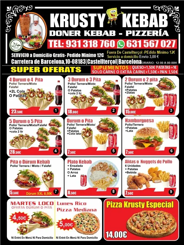Menu_KRUSTY KEBAB RESTAURANT_Castellcir_image_2