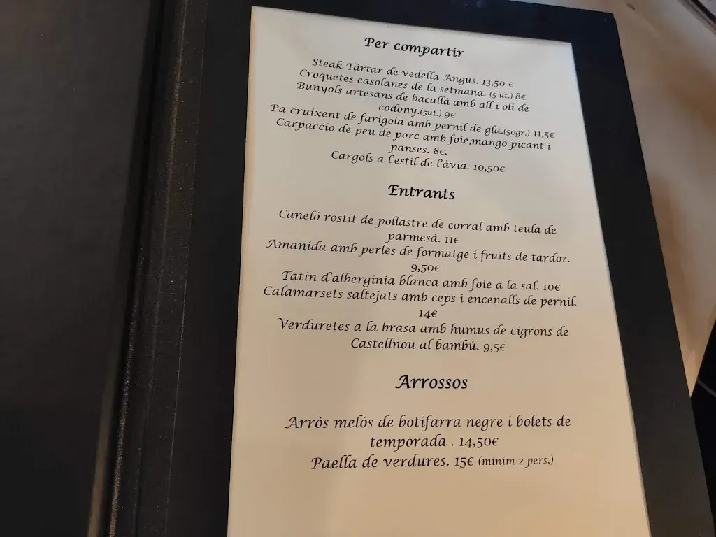 Menu_CAN PERE MASIA RESTAURANT_Castellnou de Bages_image_1