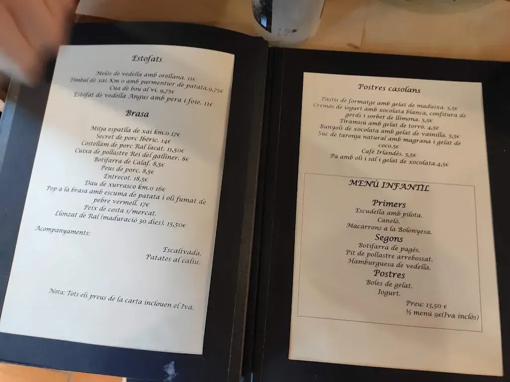 Menu_CAN PERE MASIA RESTAURANT_Castellnou de Bages_image_2