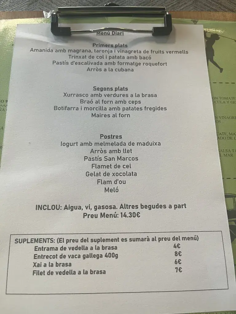 Menu_Restaurante & Golf La Roqueta_Castellgalí_image_4