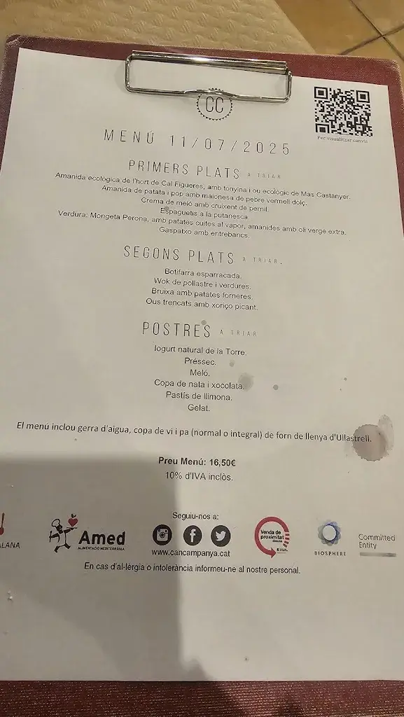 Menu_Restaurant Can Campanyà_Castellbisbal_image_1