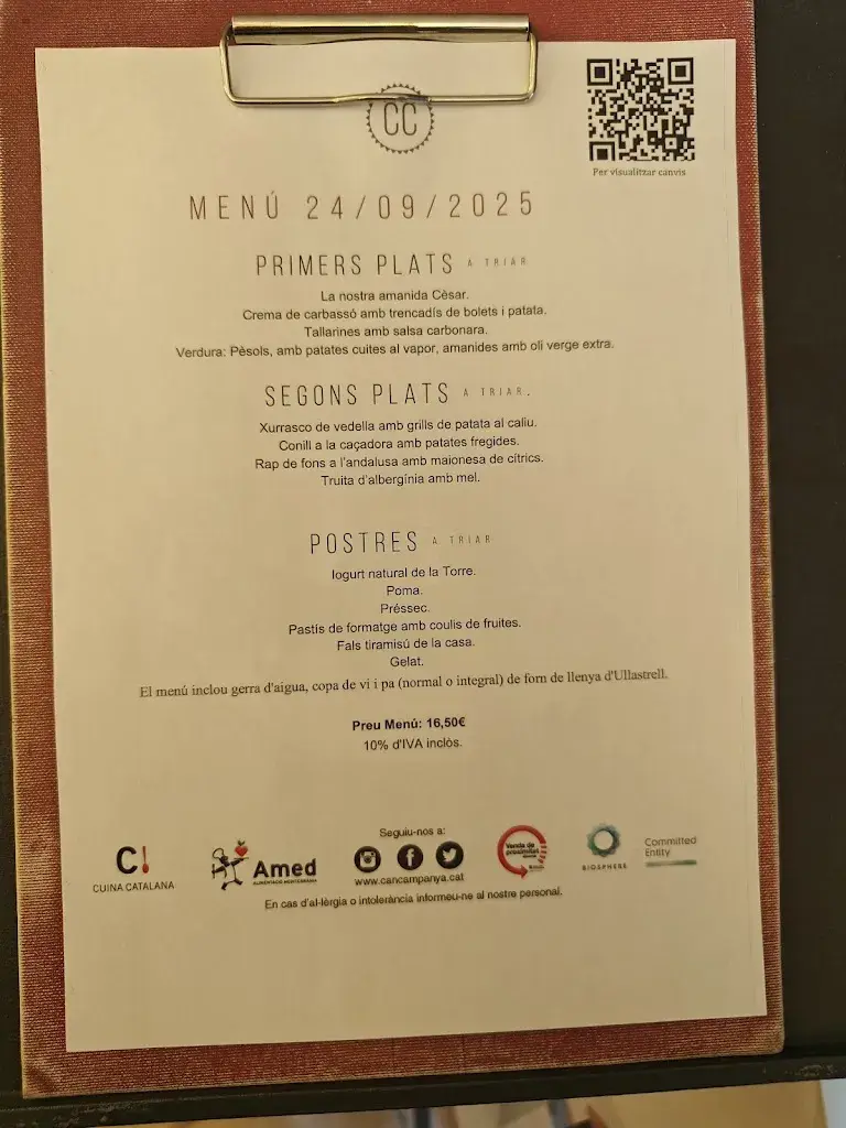 Menu_Restaurant Can Campanyà_Castellbisbal_image_2