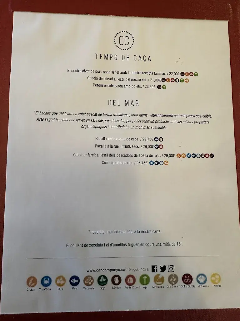 Menu_Restaurant Can Campanyà_Castellbisbal_image_3