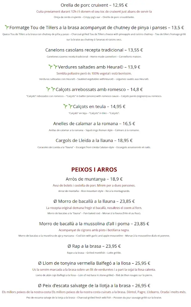 Menu_Restaurant Cal Pupinet_Castellbisbal_image_3