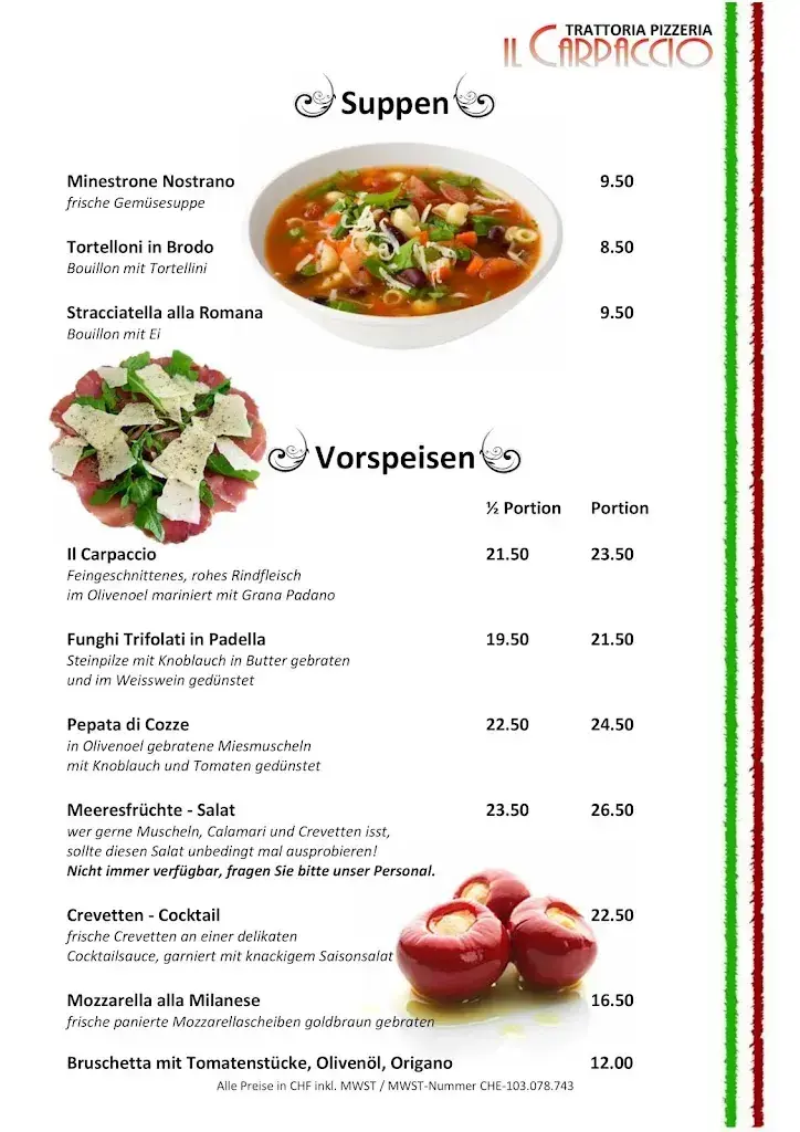 Trattoria il Carpaccio_Lengnau_menu_image_1