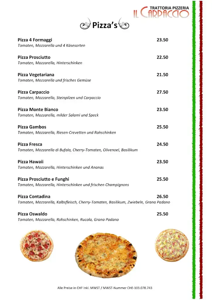 Menu_Trattoria il Carpaccio_Lengnau_image_2