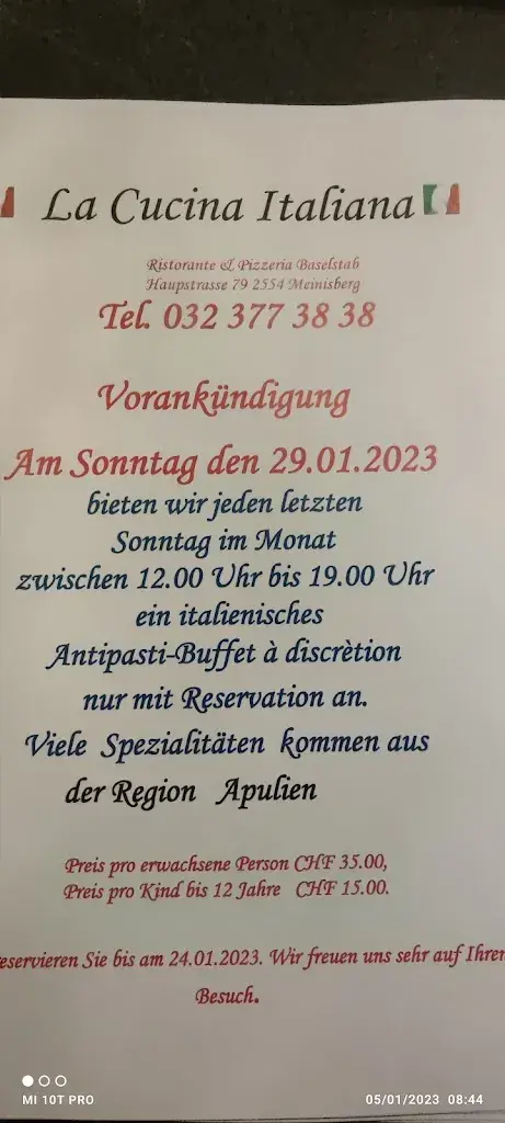 Menu_La Cucina Italiana Restaurant Baselstab_Meinisberg_image_3