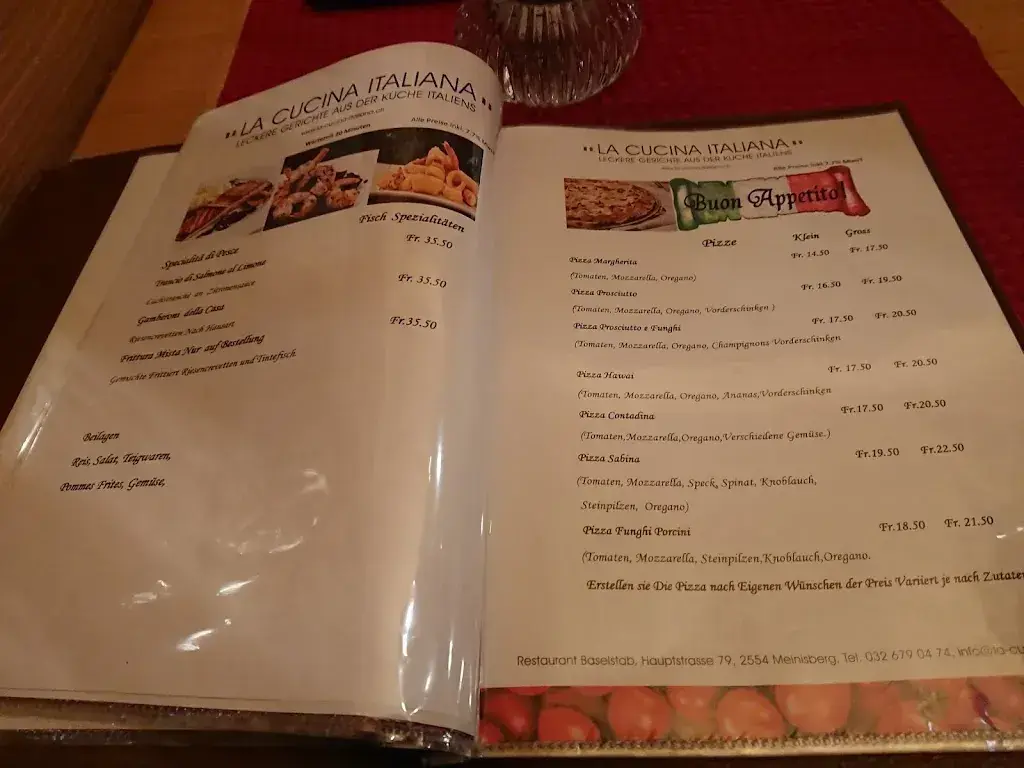 Menu_La Cucina Italiana Restaurant Baselstab_Meinisberg_image_4