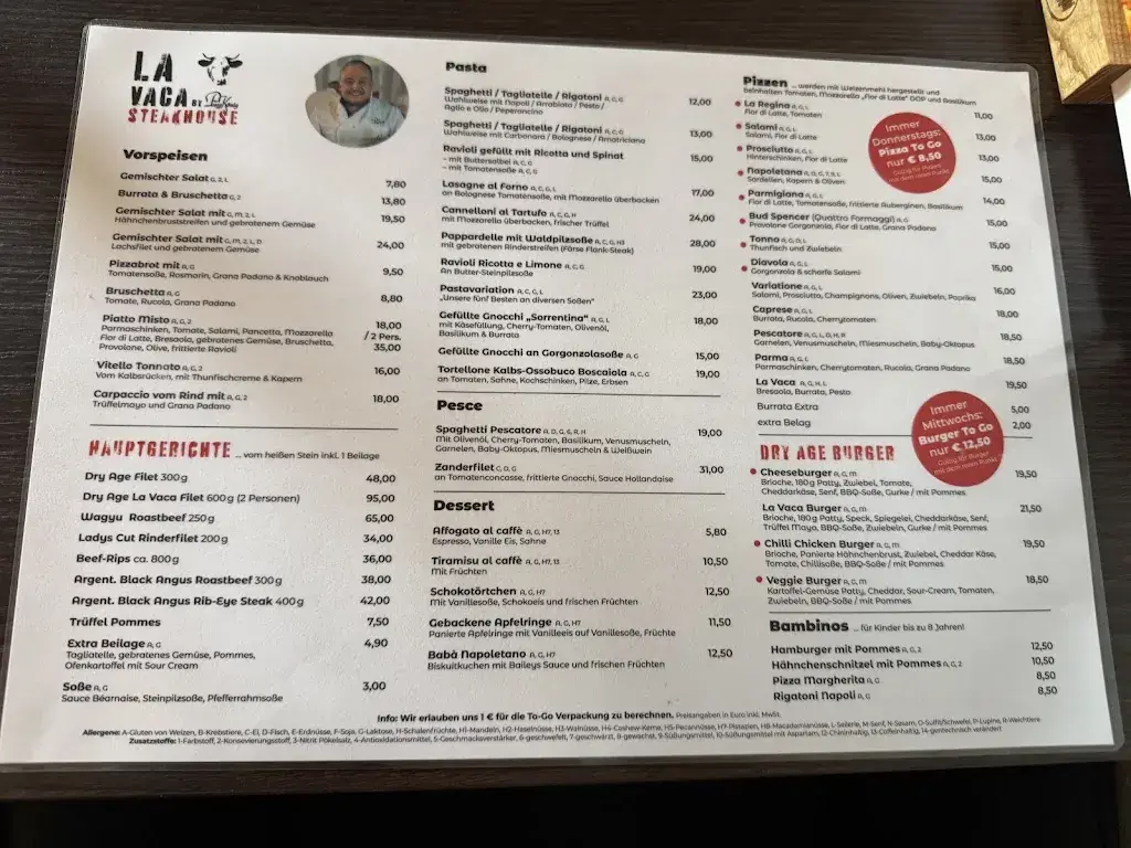 PastaKönig La Vaca_Germany_menu_image_1