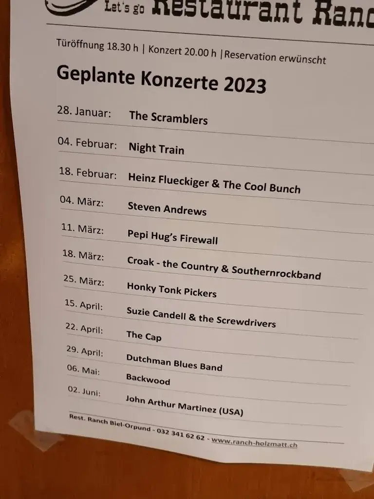 Menu_Restaurant Ranch Biel/Orpund_Orpund_image_1