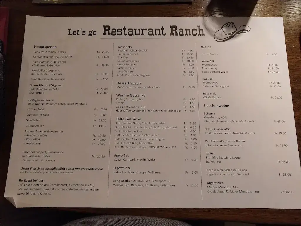 Menu_Restaurant Ranch Biel/Orpund_Orpund_image_3