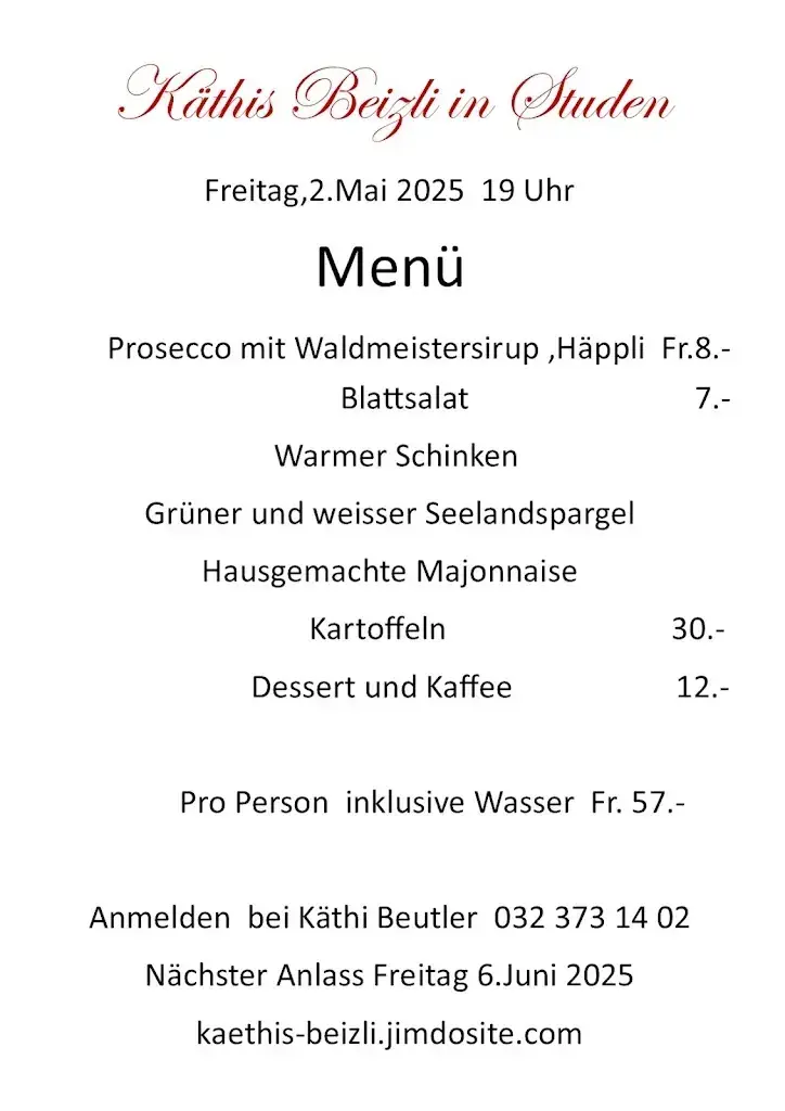 Käthis Beizli restaurant à Studen
