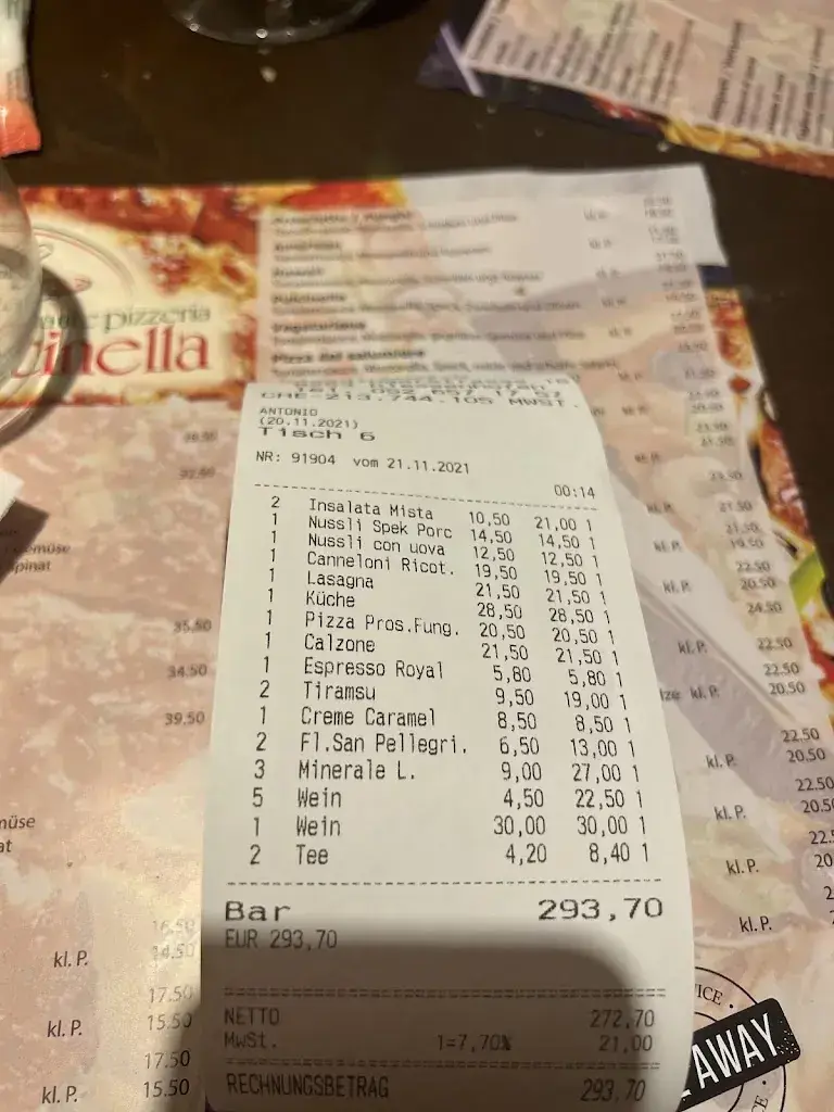 Menu_Restaurant Pizzeria Da Pulcinella_Diessenhofen_immagine_3