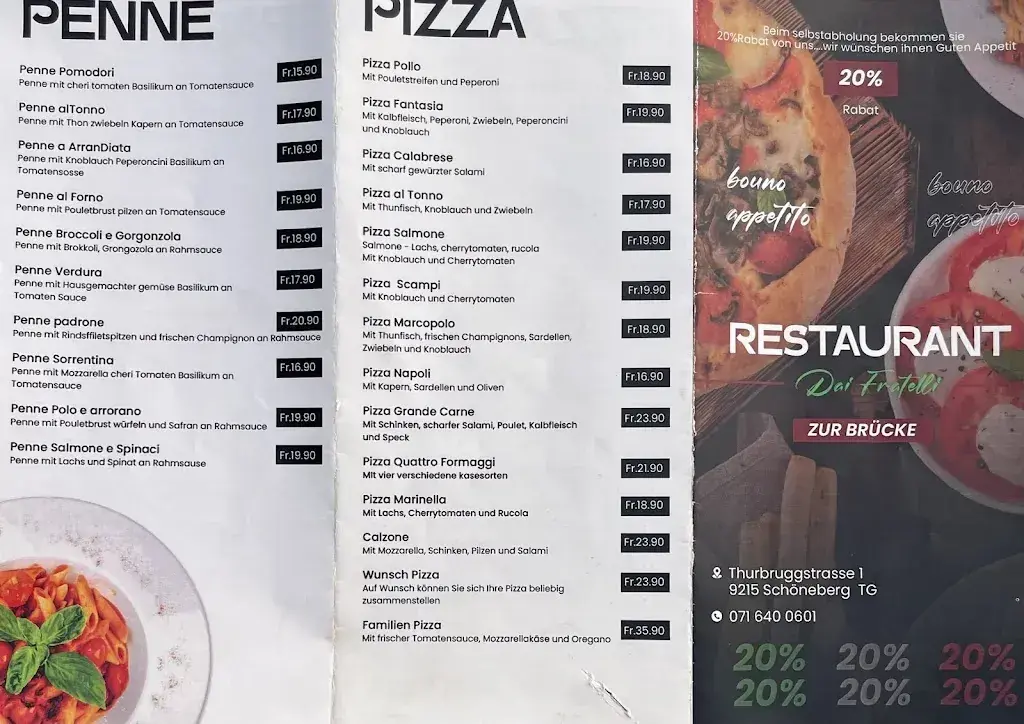 Ristorante Pizzeria Dai Fratelli zur Brücke_Schönenberg an der Thur_menu_image_1