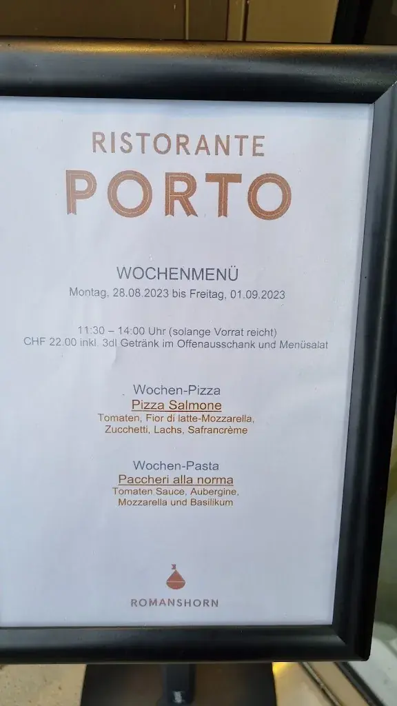 Ristorante Porto restaurant in Romanshorn