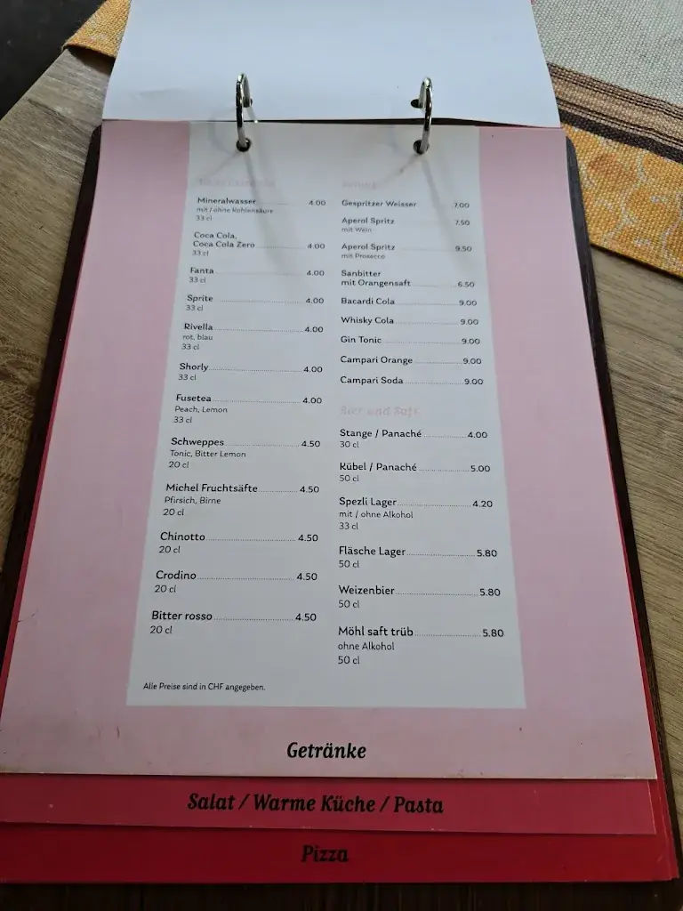 Menu_Restaurant, Minigolf & Pingpong_Frauenfeld_imagen_2
