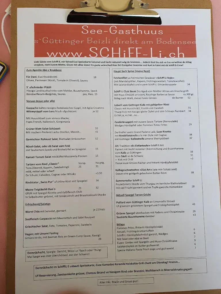 Schiff-Li restaurant in Güttingen