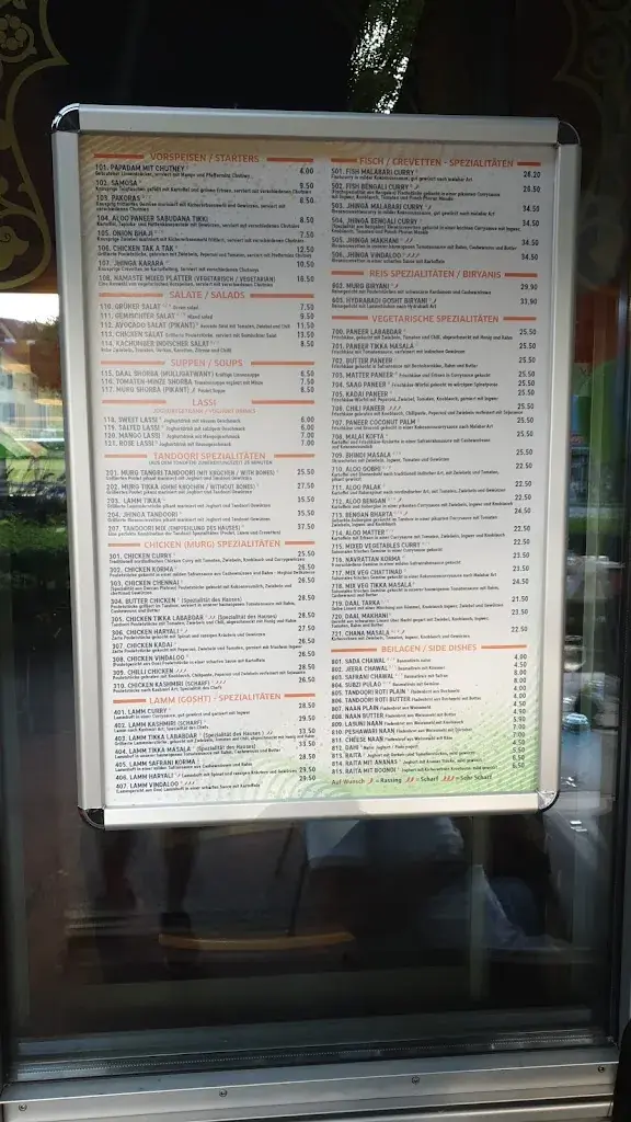 Menu_Restaurant Namaste Wetzikon_Wetzikon_immagine_3