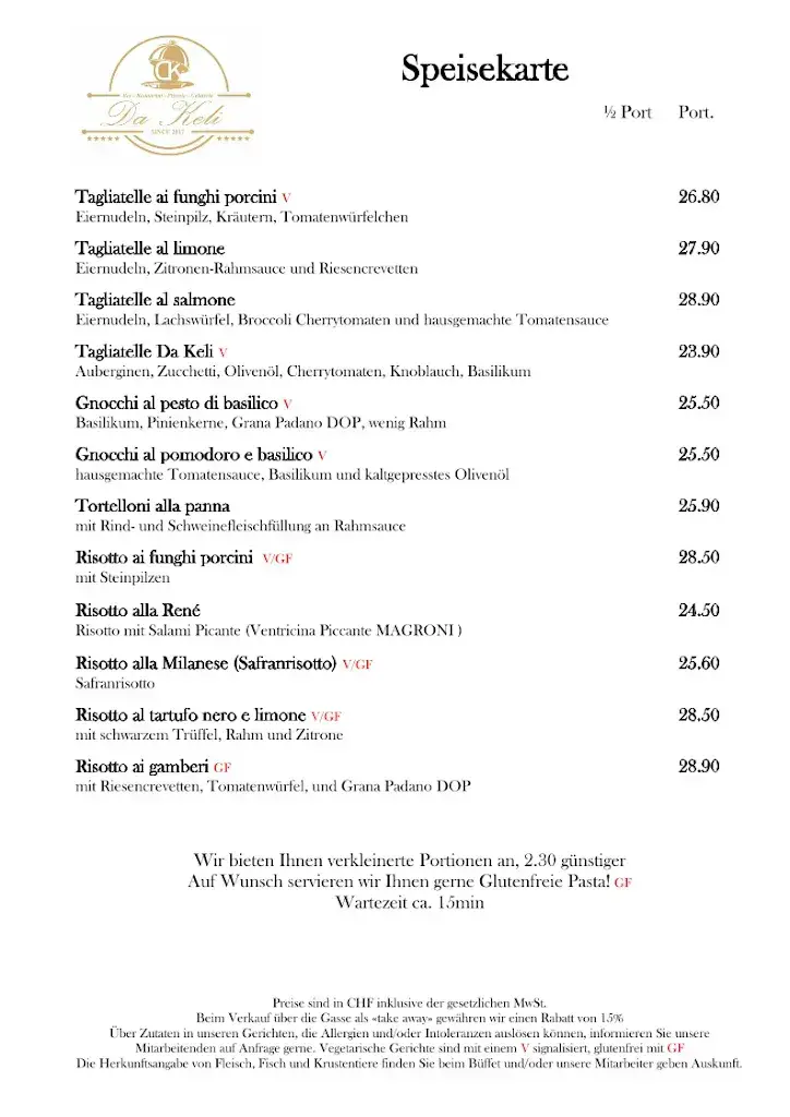 Menu_Restaurant Pizzeria da Keli_Bern_image_2