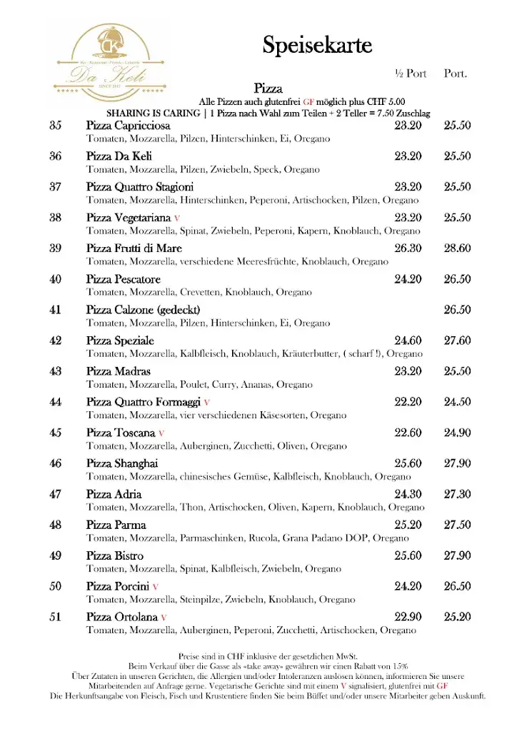 Menu_Restaurant Pizzeria da Keli_Bern_image_3