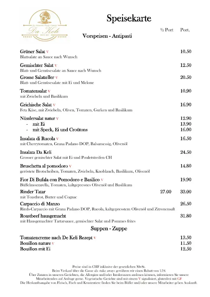 Menu_Restaurant Pizzeria da Keli_Bern_image_4