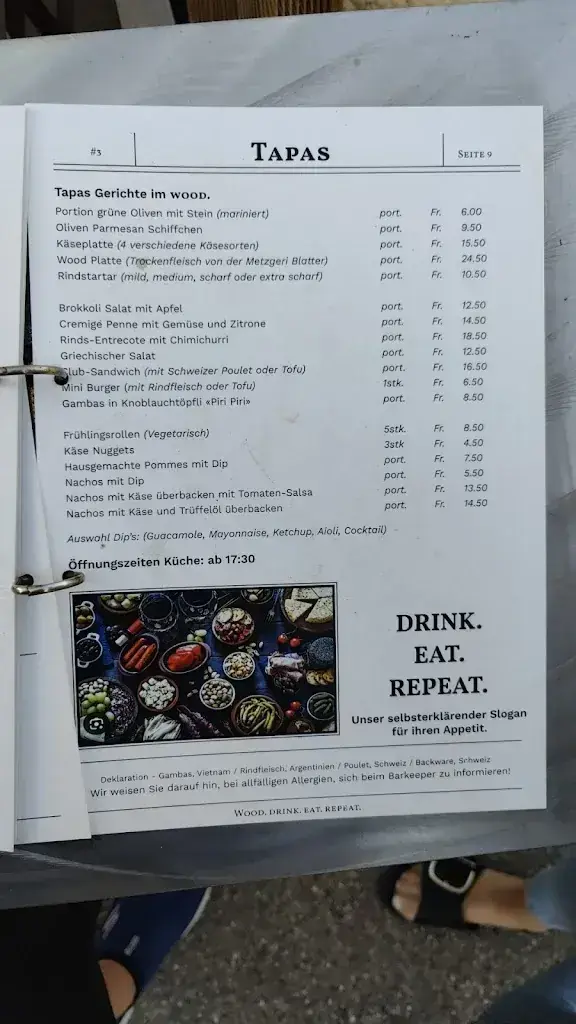 Wood. Drink Eat Repeat Sirnach restaurant in Sirnach