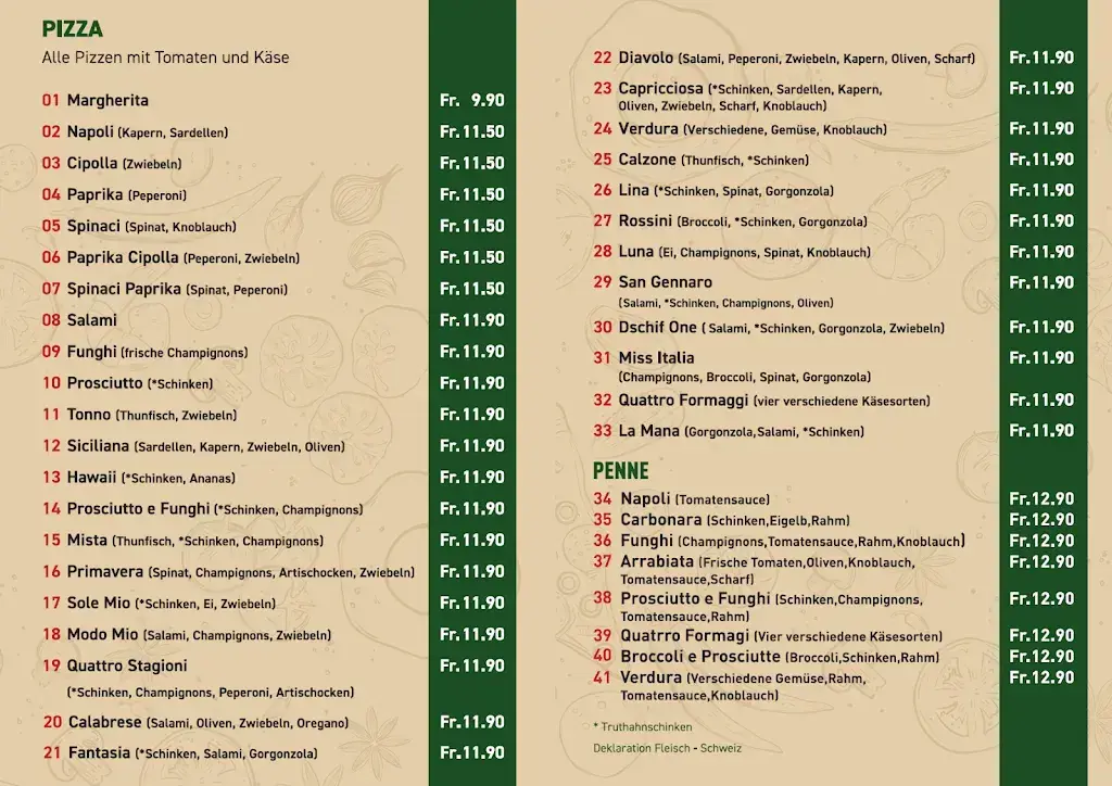 Pizzeria Lupo restaurant in Sirnach