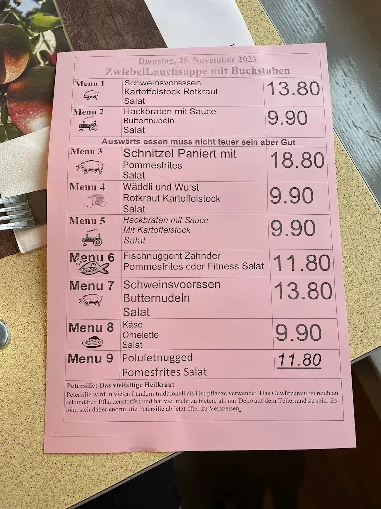 Zum Schnitzelkönig restaurant in Bonau