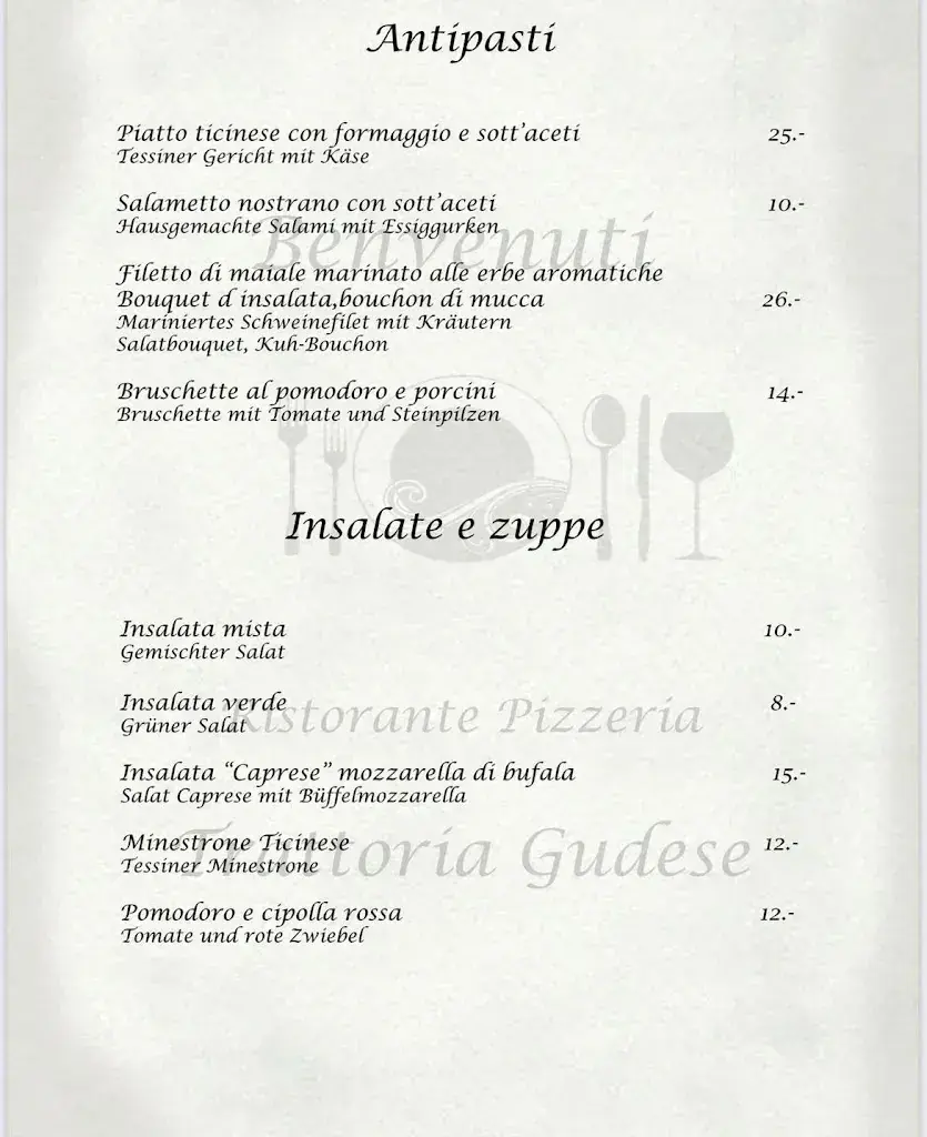 Trattoria Gudese restaurant in Gudo