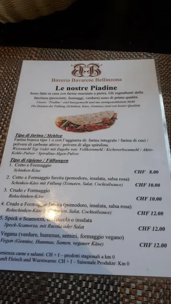 Birreria Ristorante Bavarese restaurant in Bellinzona