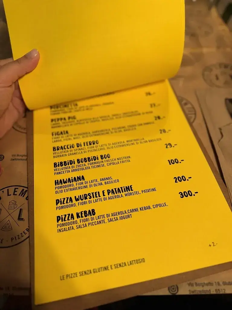 Menu_JO'LEMON PIZZA & BURGERS_Giubiasco_image_3