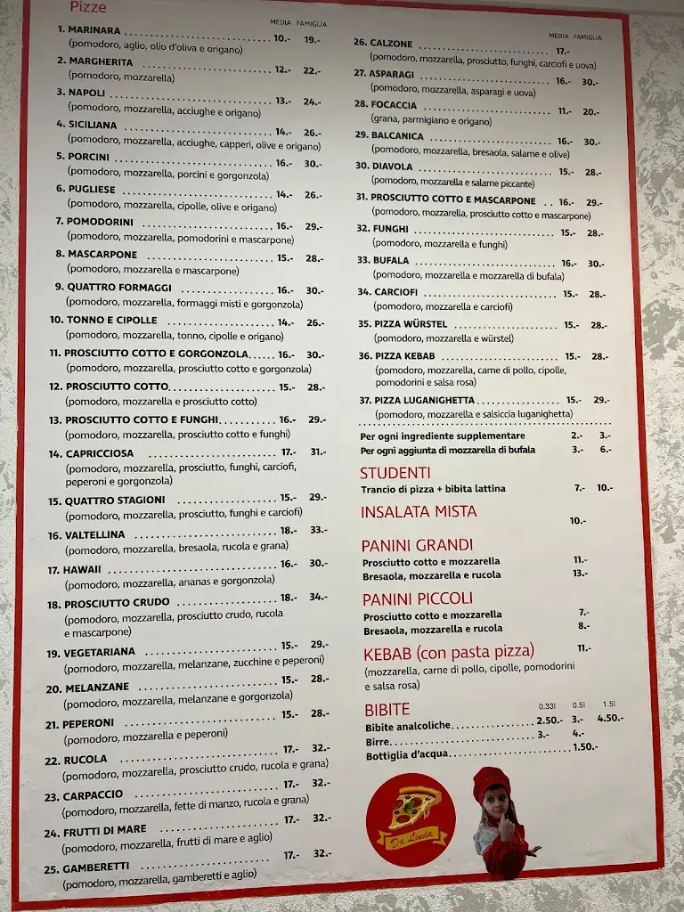 Menü_Pizzeria Take Away da Linda consegna a domicilio_Giubiasco_Bild_2