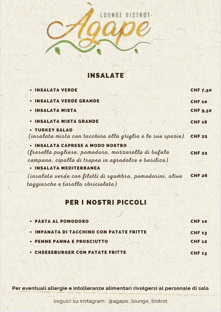 Menu_Agape Lounge Bistrot - Ristorante Bellinzona_Bellinzona_image_2