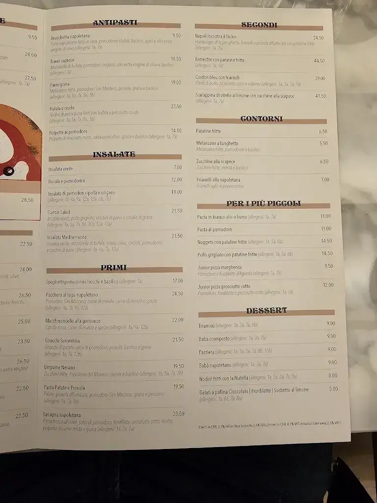 Menu_Antica Pizzeria Da Michele - Bellinzona_Bellinzona_immagine_2