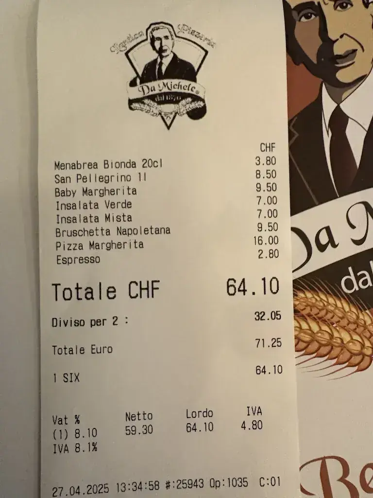 Menu_Antica Pizzeria Da Michele - Bellinzona_Bellinzona_immagine_3