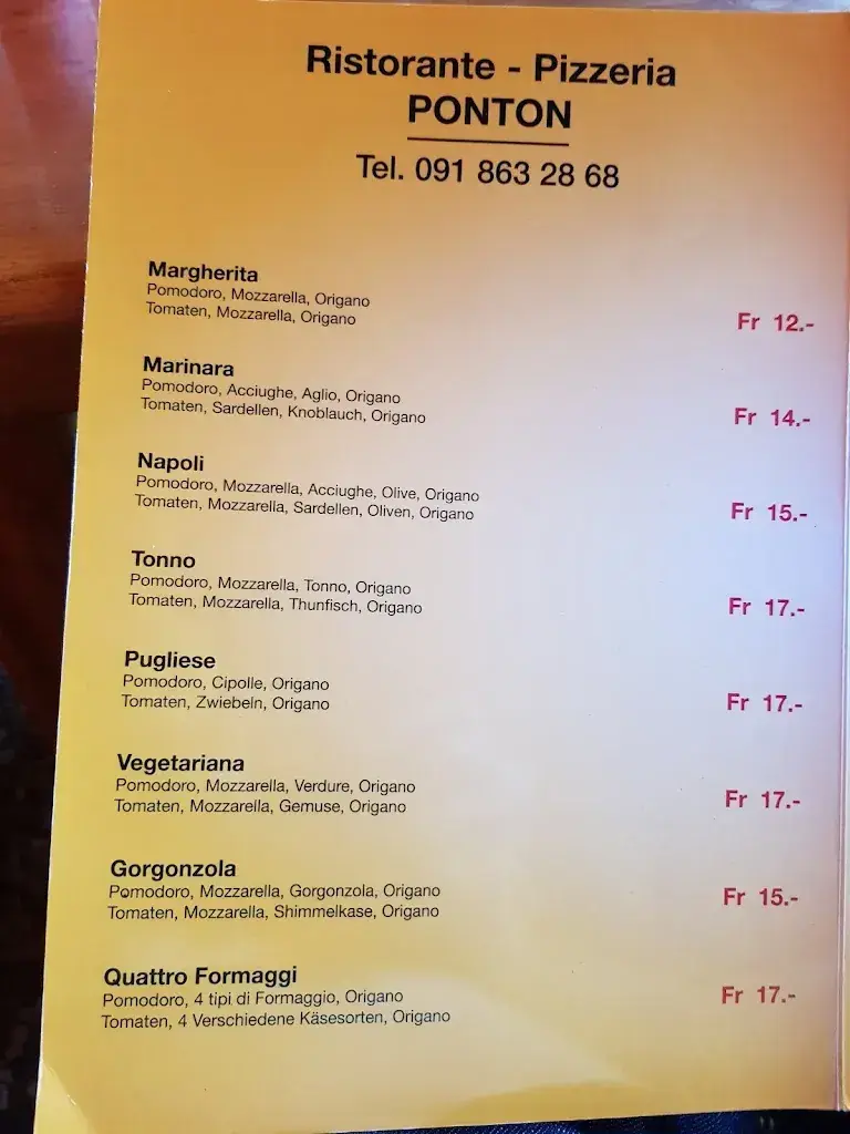 Pizzeria Ponton ristorante a Claro