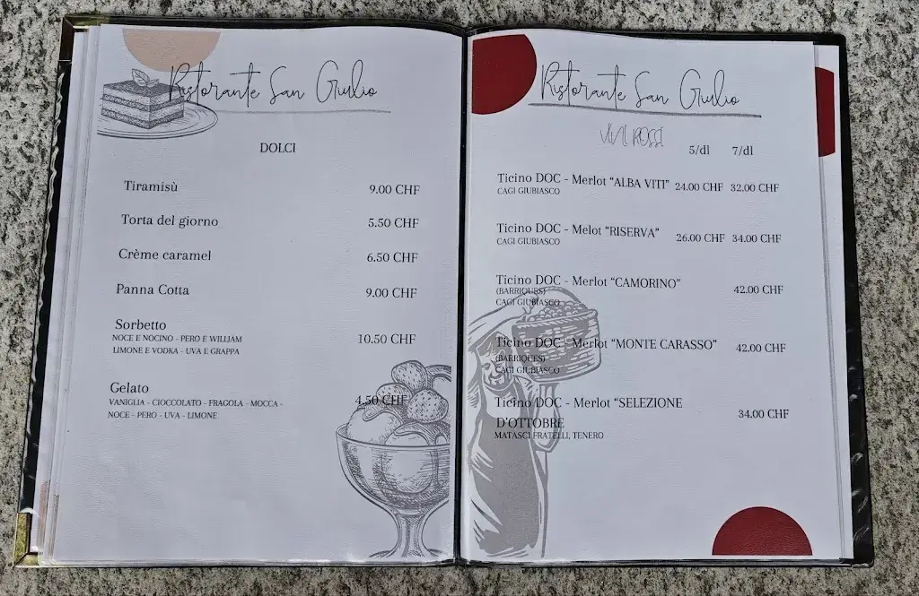 Menü_Ristorante San Giulio_S. Antonino_Bild_3