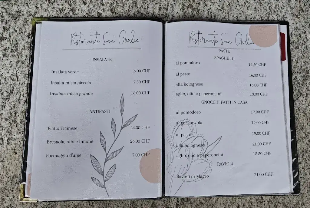 Menü_Ristorante San Giulio_S. Antonino_Bild_4