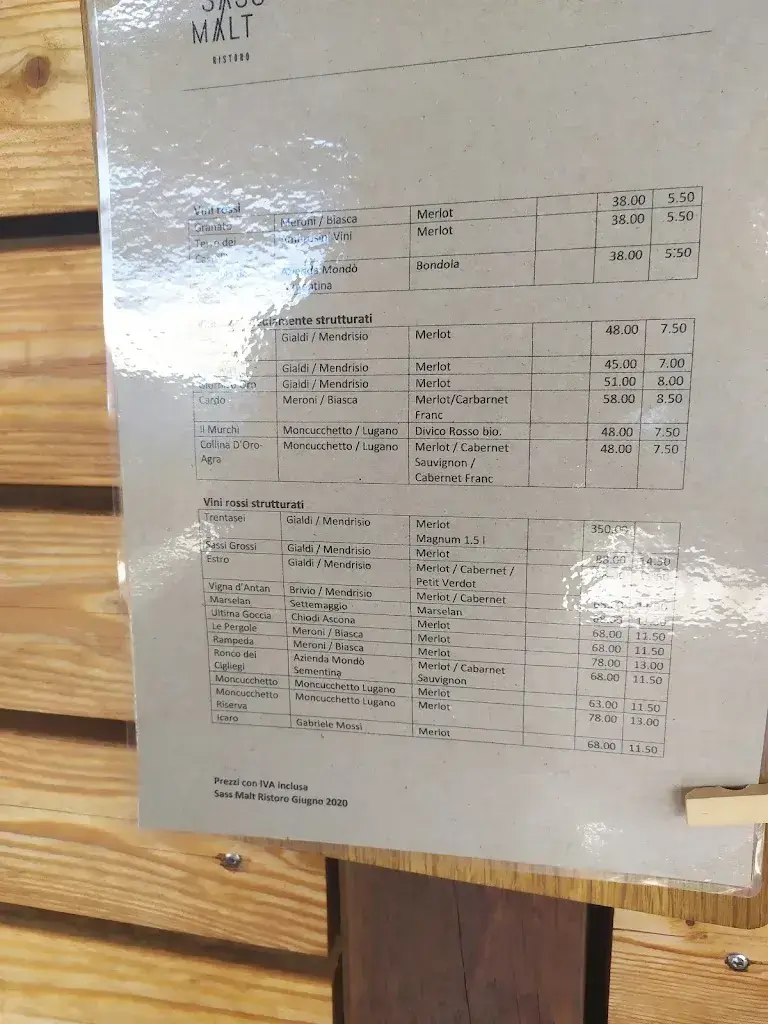 Sass Malt restaurant in Malvaglia